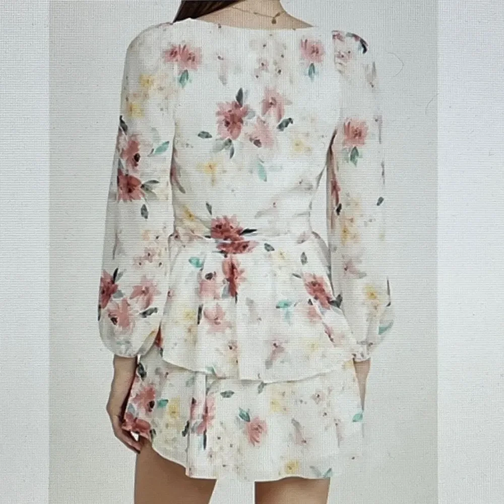 New! Yumi Kim‎ Becca Dress Paradise Villa Ivory Floral Size Medium NWT